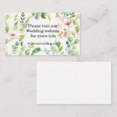 Elegante botanische Wildblumen Begleitkarte (Vorne/Hinten)