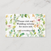 Elegante botanische Wildblumen Begleitkarte (Vorderseite)