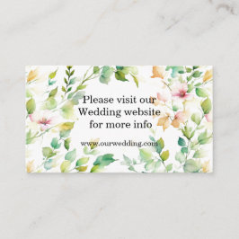 Elegante botanische Wildblumen Begleitkarte