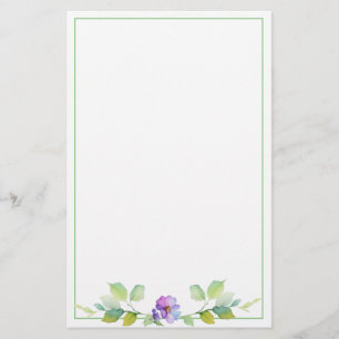 Elegante botanische Wildblumen Briefpapier