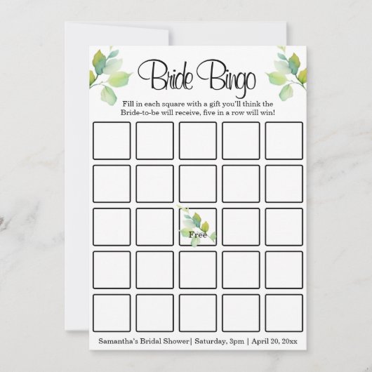 Elegante botanische Wildblumen Einladung (Vorderseite)