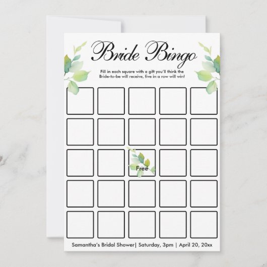 Elegante botanische Wildblumen Einladung (Vorderseite)