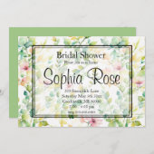 Elegante botanische Wildblumen Einladung (Vorne/Hinten)