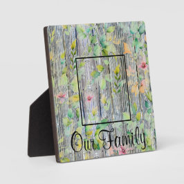 Elegante botanische Wildblumen Fotoplatte