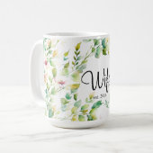 Elegante botanische Wildblumen Kaffeetasse (Vorderseite Links)