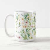 Elegante botanische Wildblumen Kaffeetasse (Links)