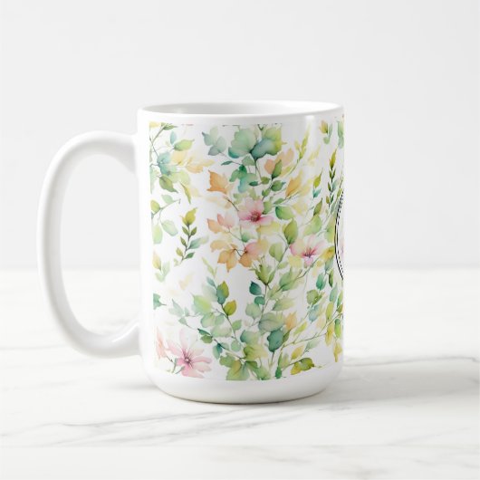Elegante botanische Wildblumen Kaffeetasse (Links)