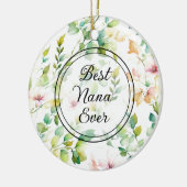 Elegante botanische Wildblumen Keramik Ornament (Links)