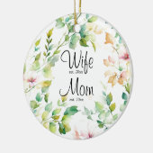 Elegante botanische Wildblumen Keramik Ornament (Links)