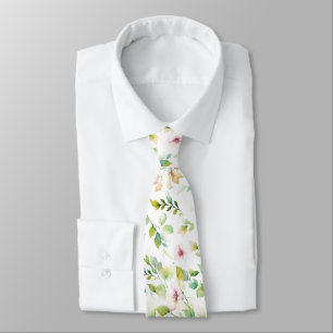 Elegante botanische Wildblumen Krawatte