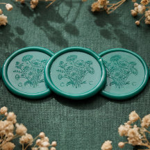 Elegante botanische Wildblumen-Monogramm-Hochzeit