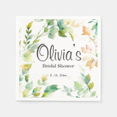 Elegante botanische Wildblumen Serviette (Vorderseite)