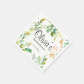 Elegante botanische Wildblumen Serviette (Ecke)