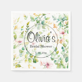 Elegante botanische Wildblumen Serviette