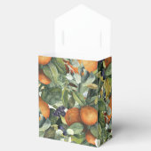Elegante Botanische Zitrusfrüchte Hochzeit Geschenkschachtel (Geöffnet)