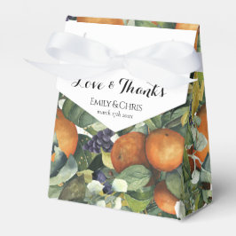 Elegante Botanische Zitrusfrüchte Hochzeit Geschenkschachtel