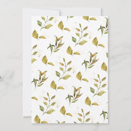 Elegante Botanische Zitrusfrüchte Hochzeit Save The Date (Rückseite)