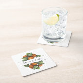 Elegante botanische Zitrusgrün Rechteckiger Pappuntersetzer (Vor Ort)