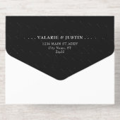 Elegante Botanische Zweigstelle Hochzeit All-in-One-Einladung (Rückseite)