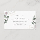 Elegante Bouquet Florist Business Card Visitenkarte (Rückseite)