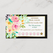 Elegante Bouquet Salon Loyalität Treuekarte (Vorderseite)