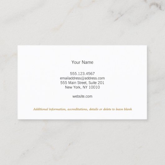 Elegante Boutique aus Schwarz und Weiß Streifen Visitenkarte (Rückseite)