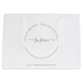 Elegante Boutique kundenspezifische große Papierve Geschenktüte (Vorderseite)