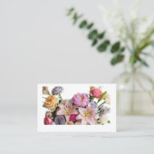 Elegante Boutique Logo Design Feminine Marke Visitenkarte (Stehend Vorderseite)