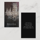 elegante Boutique Vintager Kronleuchter Visitenkarte (Vorne/Hinten)