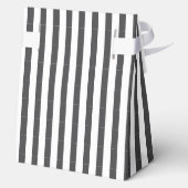 Elegante Bow Champagne Stripe Sip & See Baby Dusch Geschenkschachtel (Rückseite)