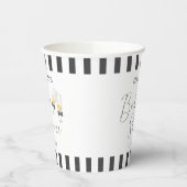 Elegante Bow Champagne Stripe Sip & See Baby Dusch Pappbecher (Links)