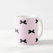 Elegante Bow-Gemusterte Keramik Tasse (VorderseiteRechts)