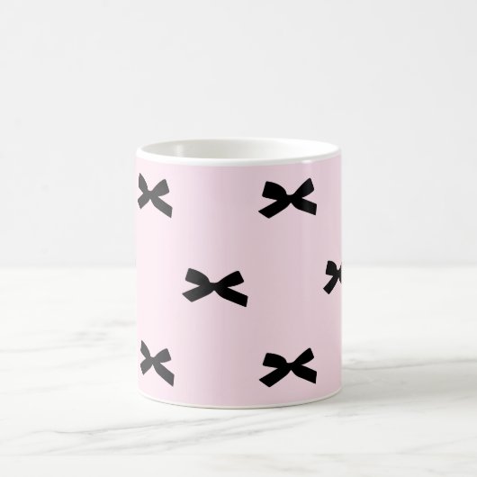 Elegante Bow-Gemusterte Keramik Tasse (Mittel)