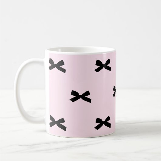 Elegante Bow-Gemusterte Keramik Tasse (Links)