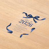 Elegante Bow Graduation Party Acryleinladungen (Ablage )