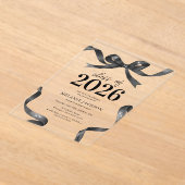 Elegante Bow Graduation Party Acryleinladungen (Ablage )