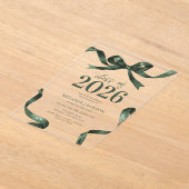 Elegante Bow Graduation Party Acryleinladungen (Ablage )