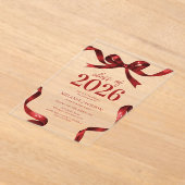 Elegante Bow Graduation Party Acryleinladungen (Ablage )