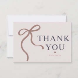 Elegante Bow Graduation Party Dankeskarte