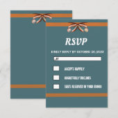 Elegante Bow-Krawatte einfache RSVP-Karte RSVP Karte (Vorne/Hinten)