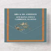 Elegante Bow Krawatte Simple Wedding All In One Einladung (Rückseite)