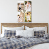 Elegante Bow & Ribbon präsentieren FamilienfotoCol Leinwanddruck (Insitu (Schlafzimmer))