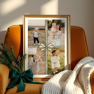 Elegante Bow & Ribbon präsentieren FamilienfotoCol Poster