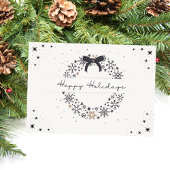 Elegante Bow Weihnachtskarte Feiertagskarte