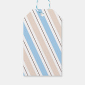 Elegante Boy Bear Baby Shower Geschenkanhänger (Rückseite)