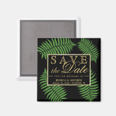Elegante Bracken Hochzeit Magnet (Vorderseite/Rückseite)