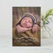 Elegante Bracket Holiday Foto Card Feiertagskarte (Stehend Vorderseite)