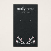 Elegante Branch Black Kraft Earring Display Card (Vorderseite)