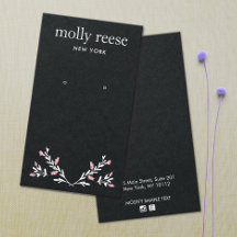 Elegante Branch Black Kraft Earring Display Card