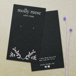 Elegante Branch Black Kraft Earring Display Card